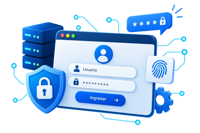 Panel de administración con acceso seguro